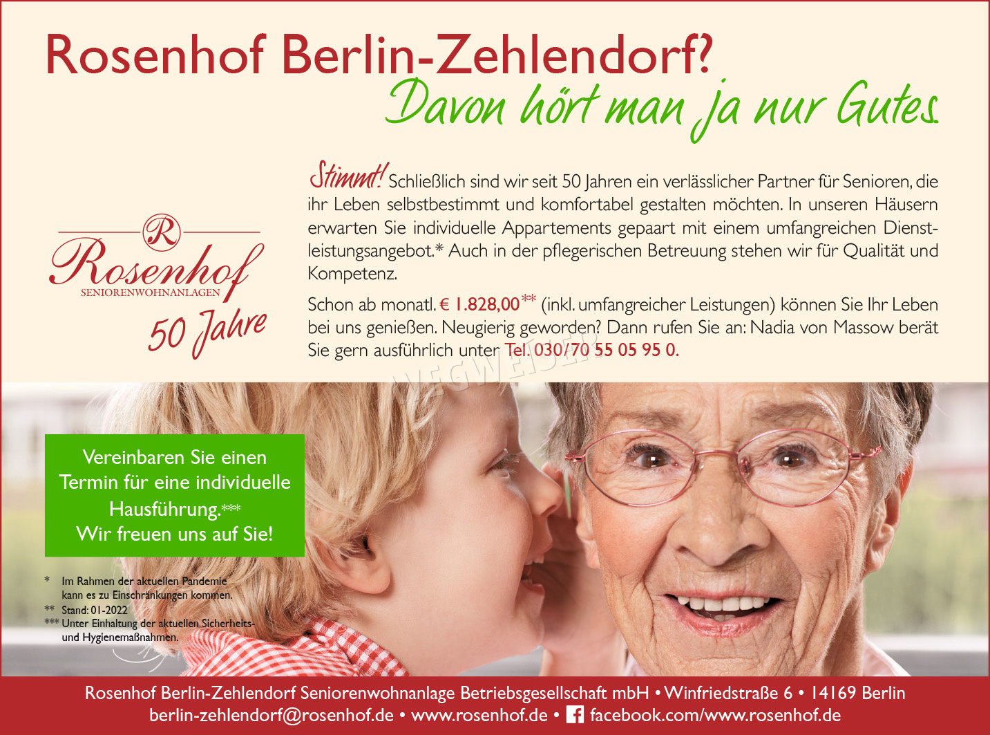 Private Alten- Und Pflegepension Rosenhof Gmbh Seniorenheime, Pflegeheime, Tagespflegestätten Berlin Zehlendorf