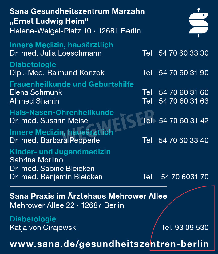 Innere Medizin Berlin Marzahn  WEGWEISER aktuell