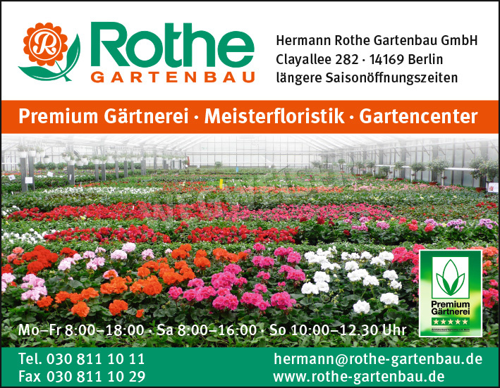 Gärtnerei, Floristik, Fleurop in Berlin Zehlendorf Premium Gärtnerei