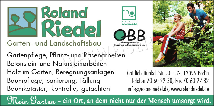 Roland Riedel Garten Und Landschaftsbau www.wegweiser-aktuell.de