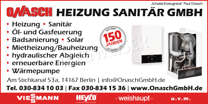 Onasch Heizung Sanitär Gmbh Berlin www.wegweiser-aktuell.de
