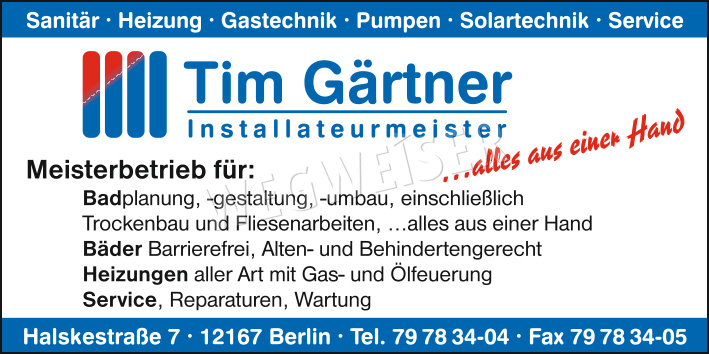 Gas Heizung Klima Sanitär Berlin Steglitz WEGWEISER aktuell