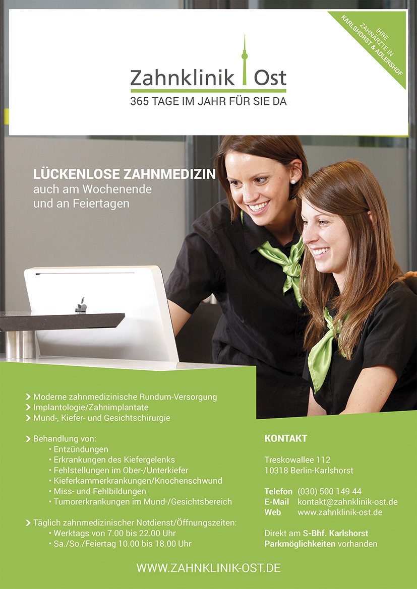 Zahnarzt, Kinderzahnarzt Berlin Karlshorst WEGWEISER aktuell